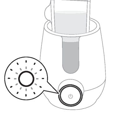 Melk in melkzakken opwarmen